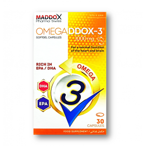 OMEGADDOX - 3 1000 MG ( OMEGA 3 FISH OIL + VITAMIN E ) 30 CAPSULES
